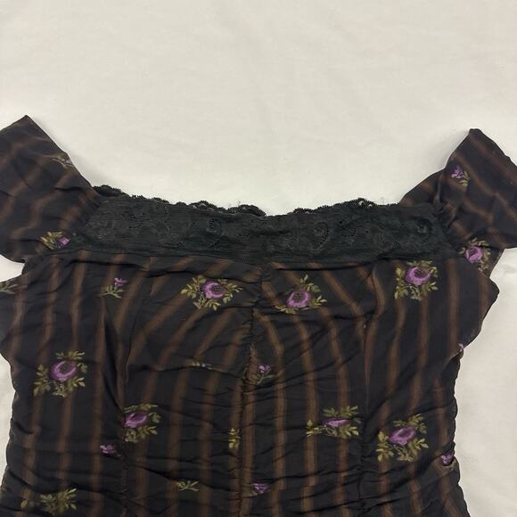 Whimsigoth Romper Size M Urban Outfitters Kimchi Blue Dark Fairy Lace Mesh Black - Picture 5 of 11